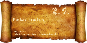 Medus Indira névjegykártya